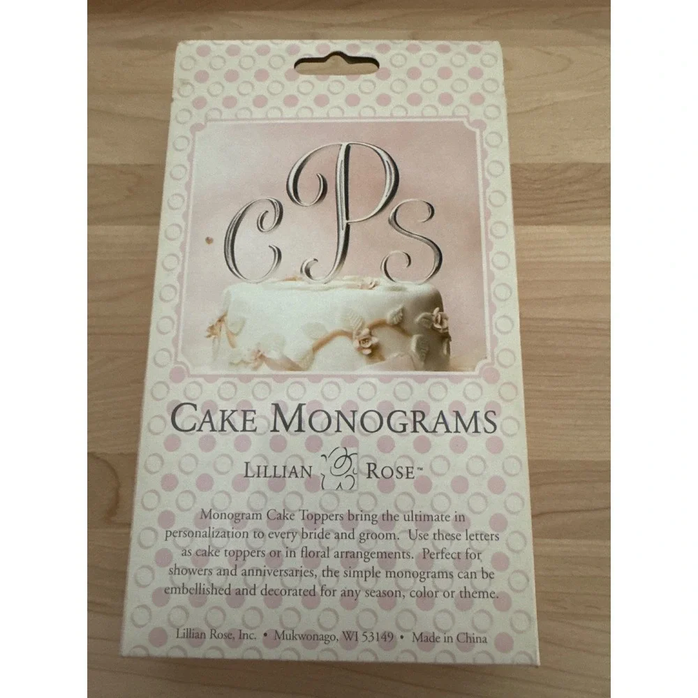 Lillian Rose Cake Monogram Letter O Silver Metal Wedding Cake Topper Initial O